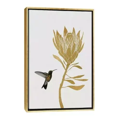 Hummingbird Soaring Canvas Framed Art