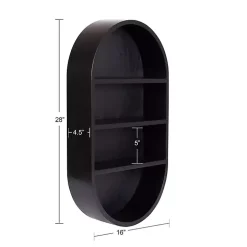 Hutton Black Capsule Wall Shelf