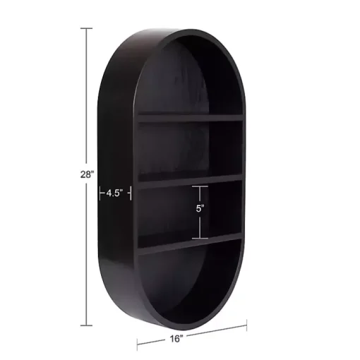 Hutton Black Capsule Wall Shelf
