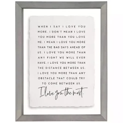 I Love You Most Framed Wall Plaque