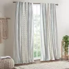 Imani Blue Chenille Stripe Curtain Panel, 95 in.