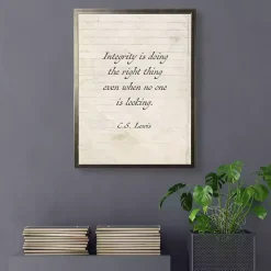 Integrity is Doing the Right Thing Wall Plaque