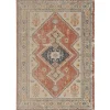 Ivory and Rust Traditional Motif Area Rug, 5x7