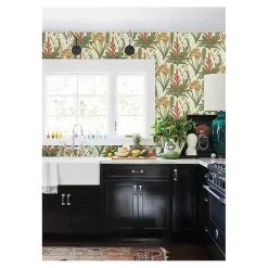 Ivory Botanical Villa Peel & Stick Wallpaper