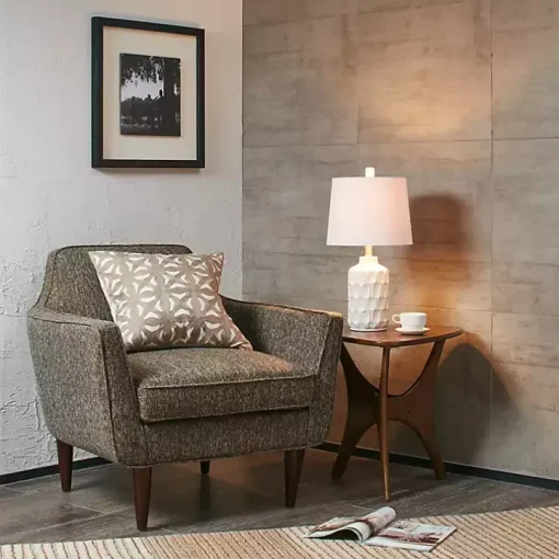Ivory Contour Ceramic Table Lamp