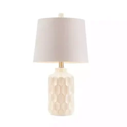 Ivory Contour Ceramic Table Lamp