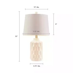 Ivory Contour Ceramic Table Lamp