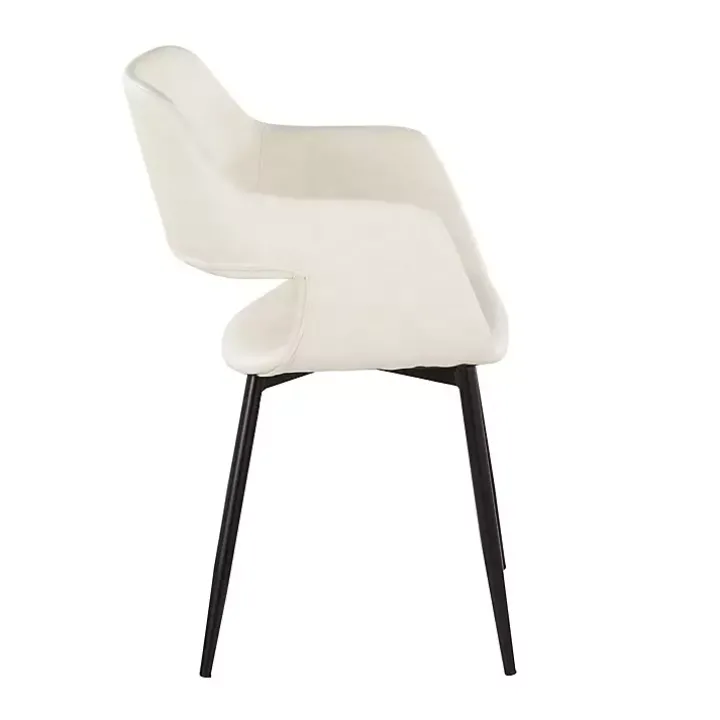 Ivory Faux Leather Marge Dining Chairs, Set of 2