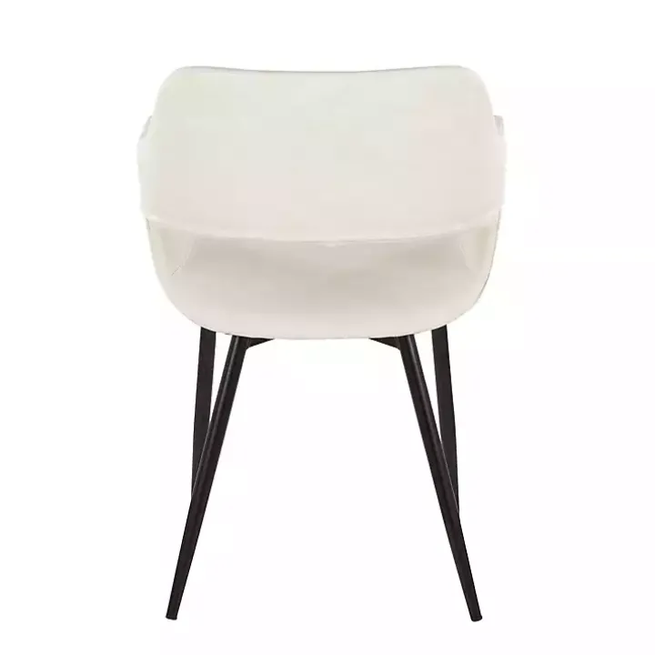 Ivory Faux Leather Marge Dining Chairs, Set of 2