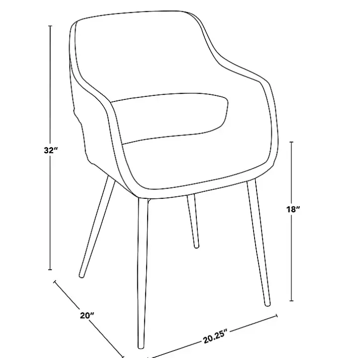 Ivory Faux Leather Marge Dining Chairs, Set of 2