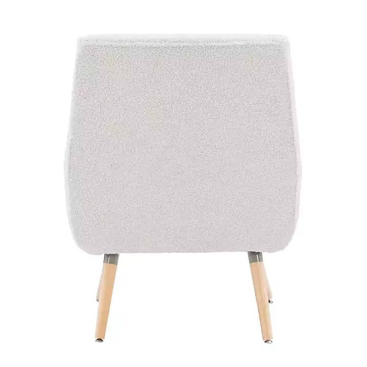 Ivory Faux Sherpa Tufted Accent Chair