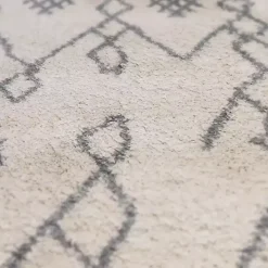 Ivory Geometric Area Rug, 8x10