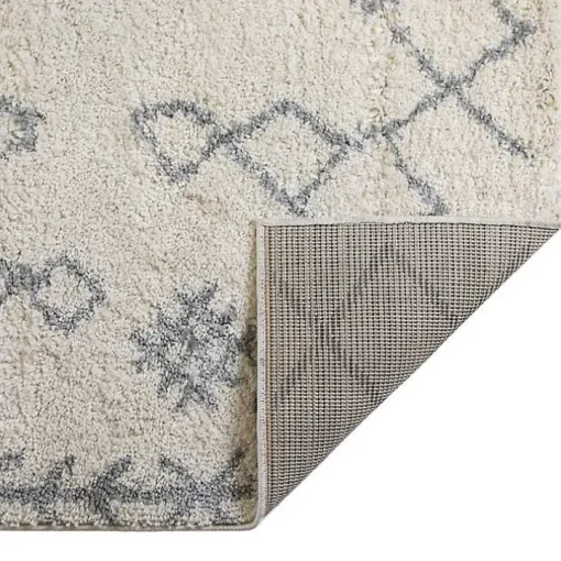 Ivory Geometric Area Rug, 8x10