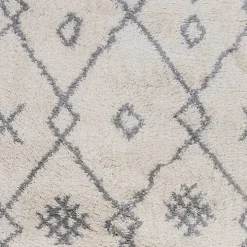 Ivory Geometric Area Rug, 8x10