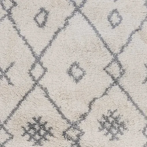 Ivory Geometric Area Rug, 8x10