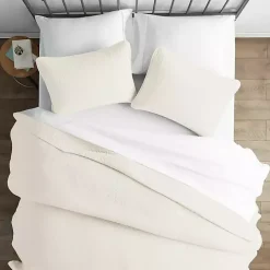 Ivory Herringbone Quilted 3-pc. King Coverlet Set