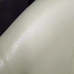 Ivory Leatherette Windsor Accent Chair