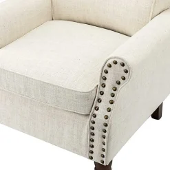 Ivory Miriam Nailhead Trim Armchair
