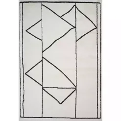 Ivory Moroccan Accent Rug, 2x3