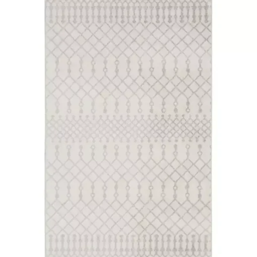 Ivory Moroccan Washable Area Rug, 3x5