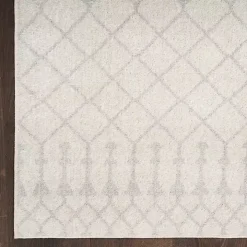 Ivory Moroccan Washable Area Rug, 3x5