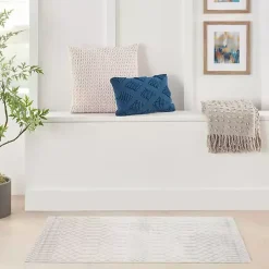 Ivory Moroccan Washable Area Rug, 3x5
