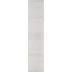 Ivory Moroccan Washable Runner, 2x8