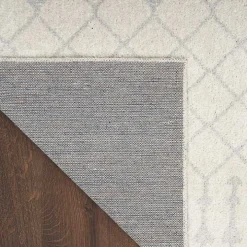 Ivory Moroccan Washable Runner, 2x12