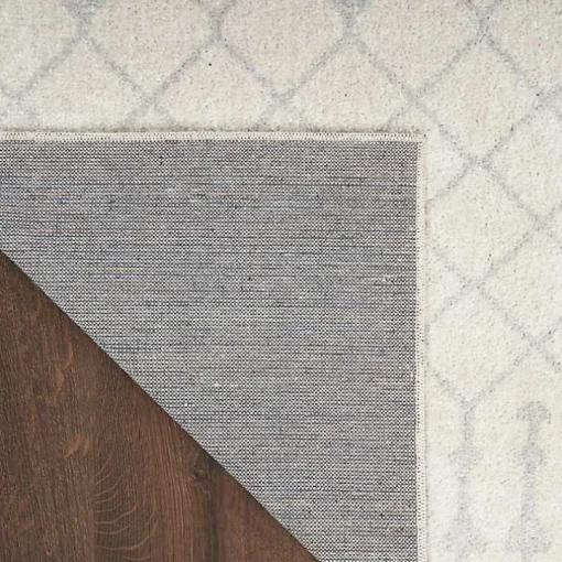 Ivory Moroccan Washable Runner, 2x12