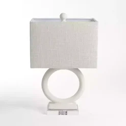 Ivory Open Circle Table Lamp