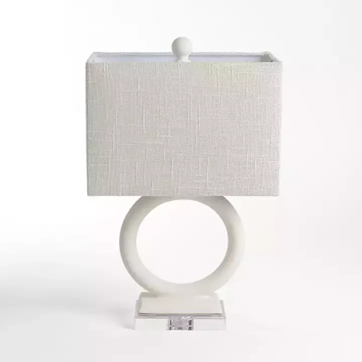Ivory Open Circle Table Lamp