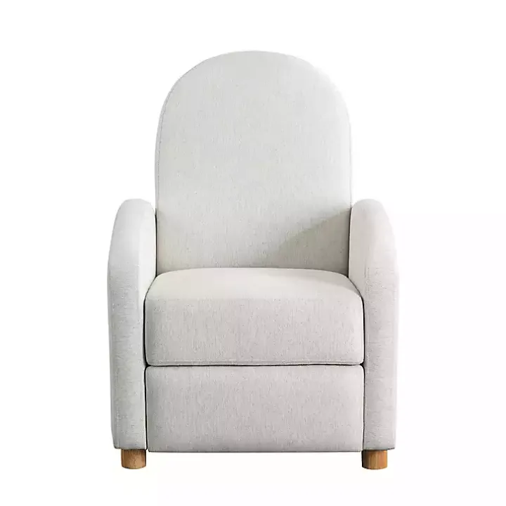 Ivory Rounded Push Back Recliner