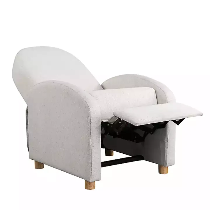 Ivory Rounded Push Back Recliner