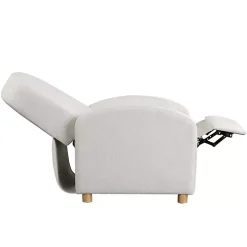 Ivory Rounded Push Back Recliner