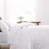 Ivory Rugged Stripes Puffed 3-pc. Queen Duvet Set