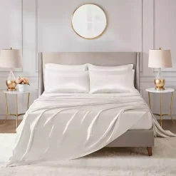 Ivory Satin 6-pc. California King Sheet Set