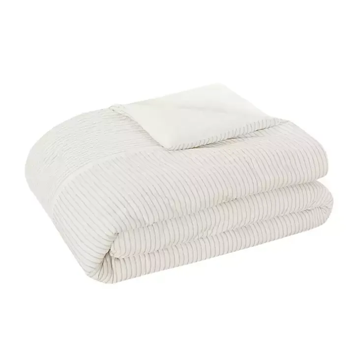 Ivory Seersucker 3-pc. Full/Queen Comforter Set