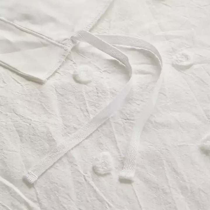 Ivory Tufted Cotton 7-pc. Full/Queen Duvet Set