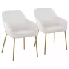 Ivory Upholstered Daniella Dining Chairs, Set of 2