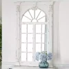 Ivory Window Frame Beveled Mirror