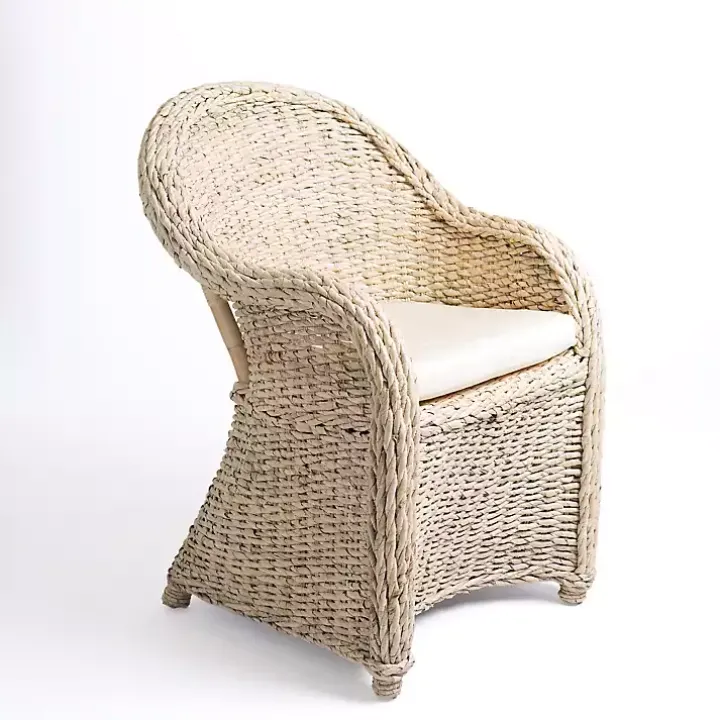 Ivory Woven Rattan Dining Chair