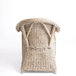 Ivory Woven Rattan Dining Chair