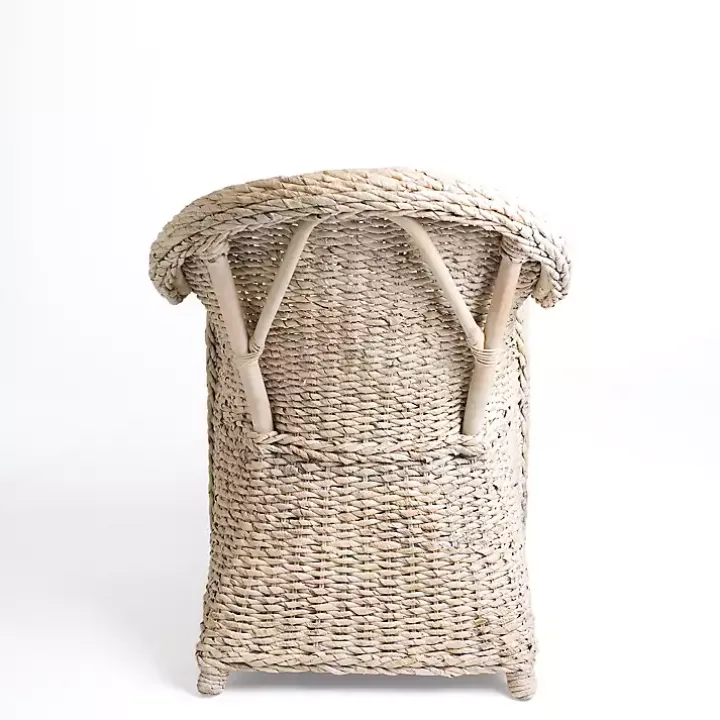 Ivory Woven Rattan Dining Chair