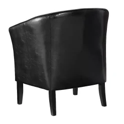 Jack Barrel Back Black Club Chair