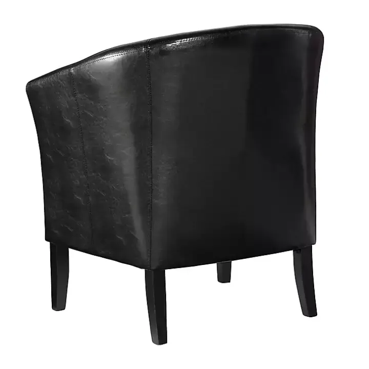 Jack Barrel Back Black Club Chair