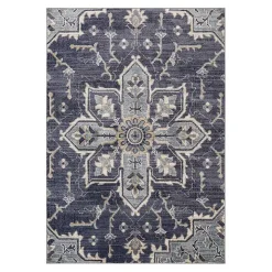 Jordan Eva Purple Medallion Area Rug, 6x9