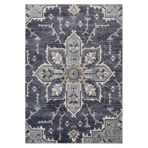 Jordan Eva Purple Medallion Area Rug, 6x9