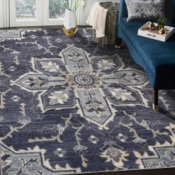 Jordan Eva Purple Medallion Area Rug, 6x9