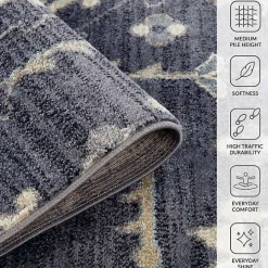 Jordan Eva Purple Medallion Area Rug, 6x9