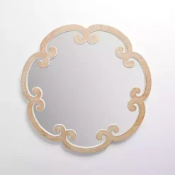 Juliette Curled Frame Wood Wall Mirror